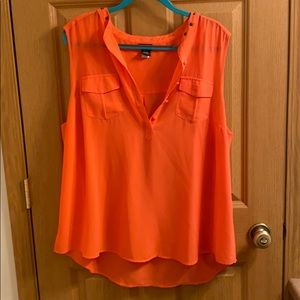 Orange Blouse with Studs